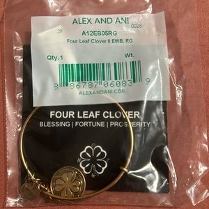 Alex And Ani Four Leaf CloverII Gold Sealed New